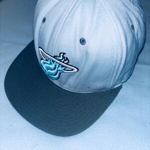 Mitchell & Ness Gray and Blue Hat